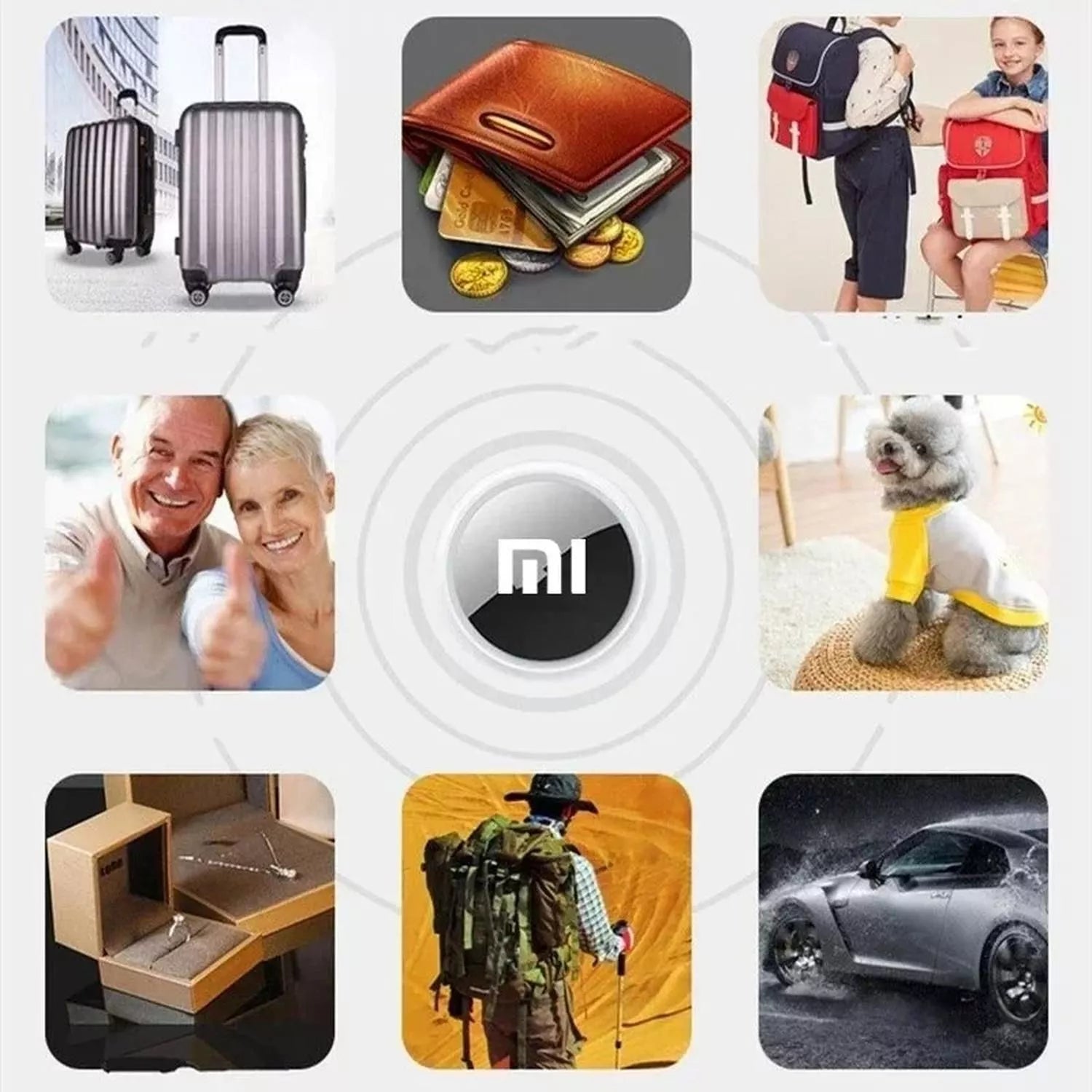 Airtag Xiaomi Blanco + Llavero negro. Envío Gratis!