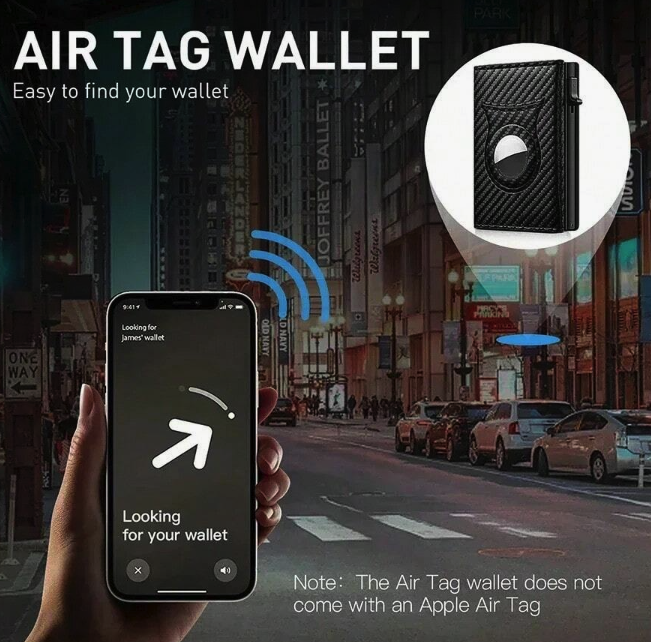 Billetera con bloqueo RFID + Air Tag Xiaomi. Envío gratis a todo Chile!